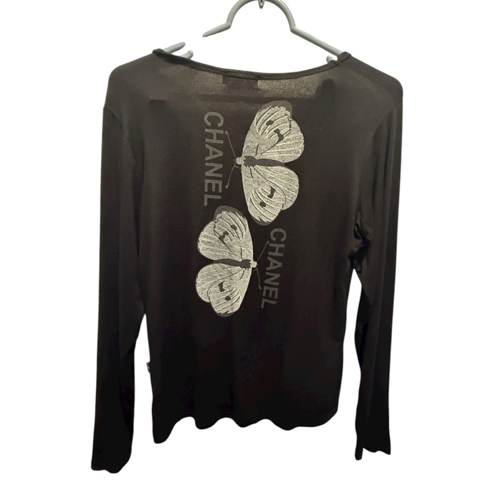 Black Long Sleeve Tee with Graphic Design back and front art design.👍conditions - Picture 8 of 14